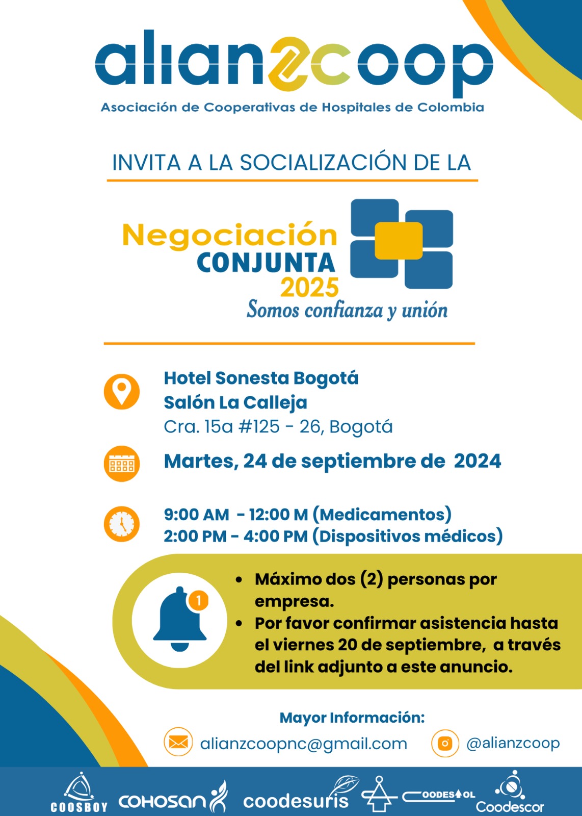 Invitación Negociación Conjunta 2025 - Alianzacoop